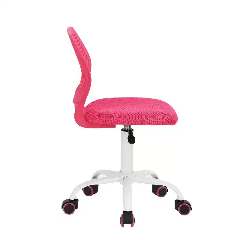 Metal Mesh Swivel Task Chair Armless Adjustable Height