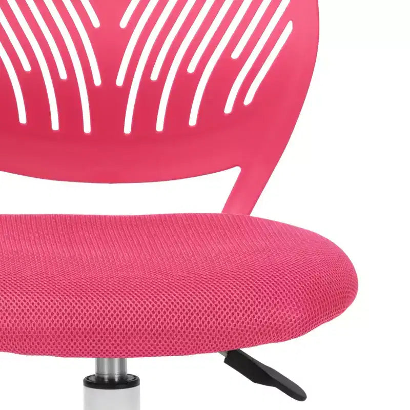 Metal Mesh Swivel Task Chair Armless Adjustable Height