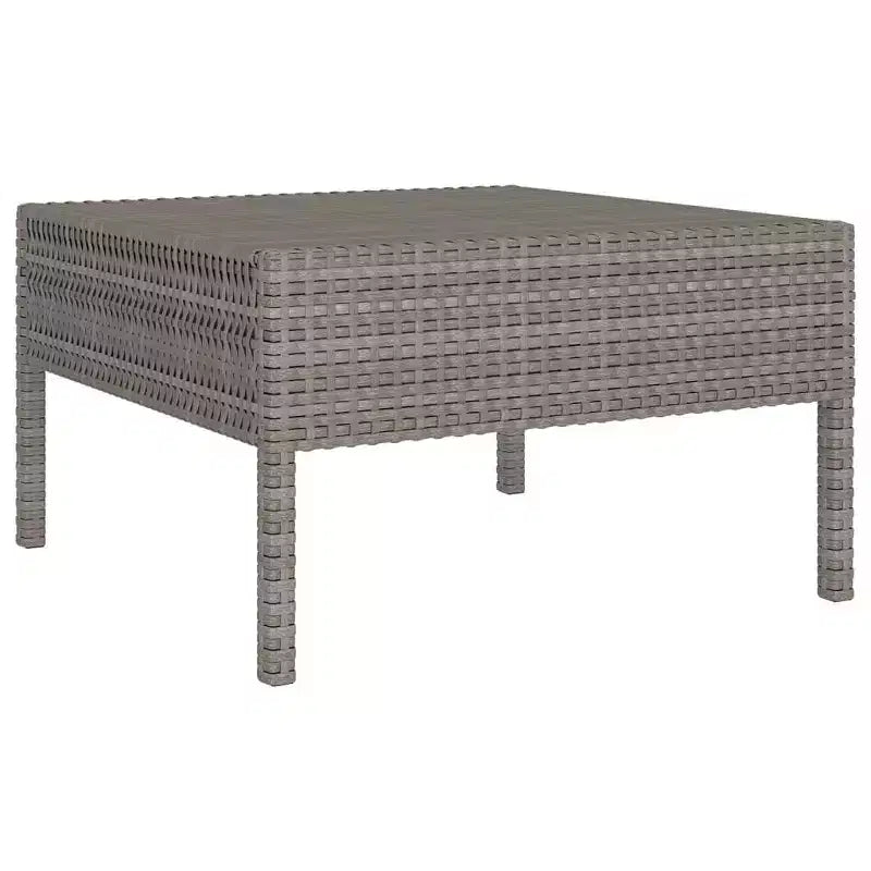vidaXL Salon de jardin canapé d'angle en résine tressée gris pour terrasse