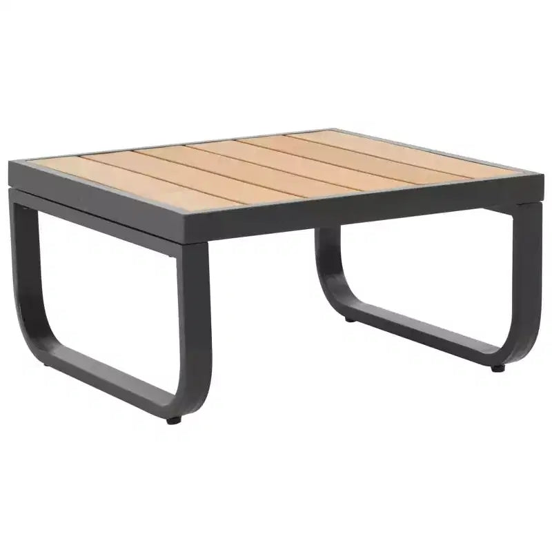 vidaXL Salon de jardin d'angle 2 places avec coussins Aluminium et WPC