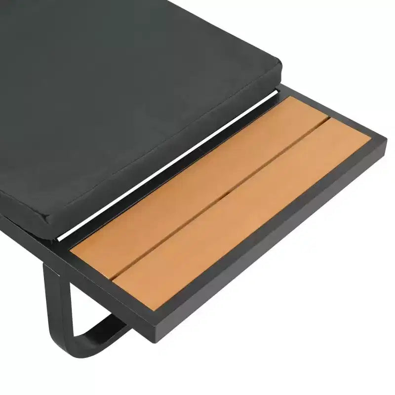 vidaXL Salon de jardin d'angle 2 places avec coussins Aluminium et WPC