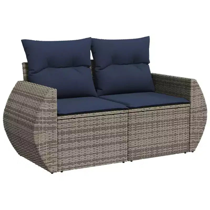 vidaXL Salon de jardin avec coussins Mobilier d'extérieur 6 pièces en résine tressée