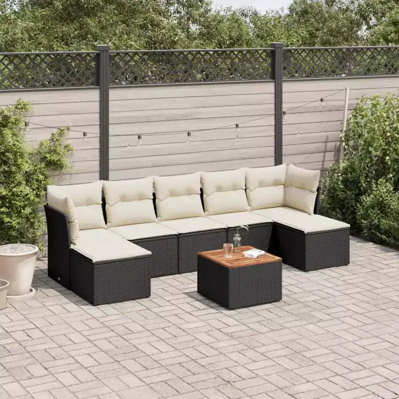 vidaXL Ensemble de canapés de jardin 8 pièces avec coussins en résine tressée