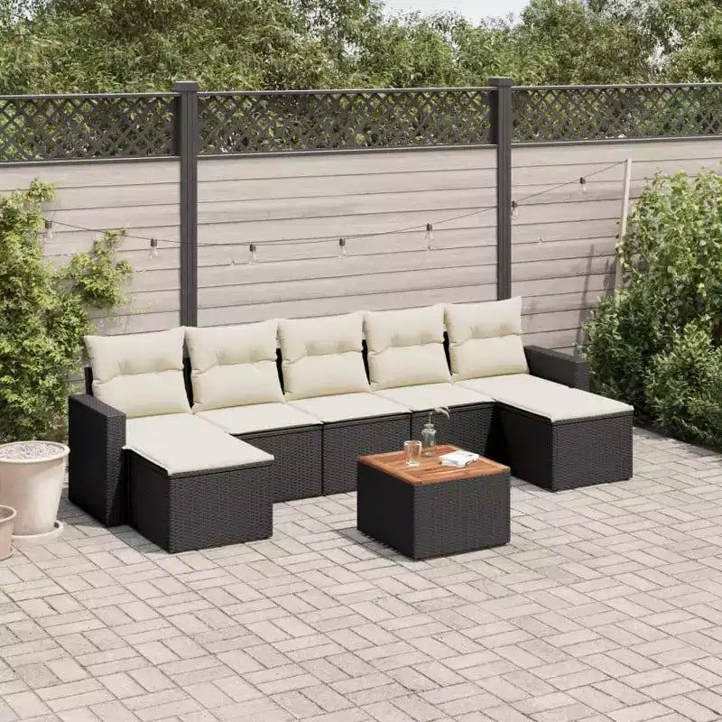 vidaXL Ensemble de canapés de jardin 8 pièces avec coussins en résine tressée