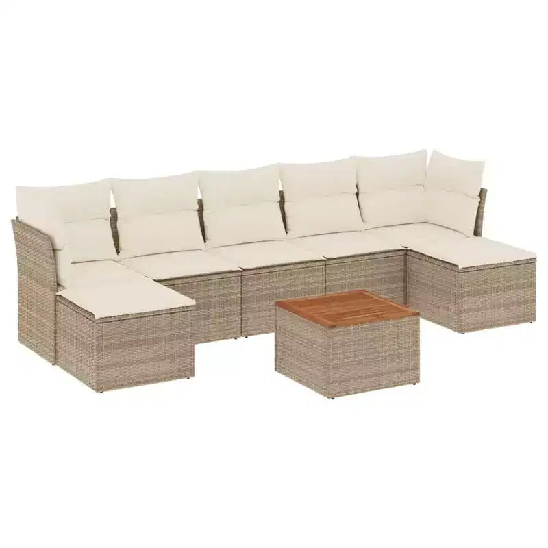 vidaXL Ensemble de canapés de jardin 8 pièces avec coussins en résine tressée