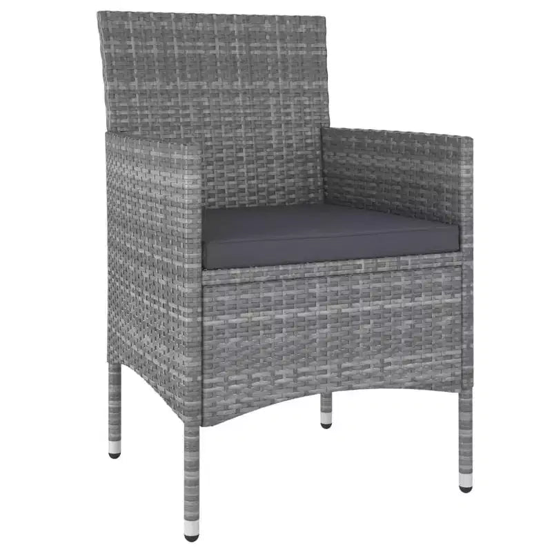 vidaXL Salon de jardin noir, blanc crème