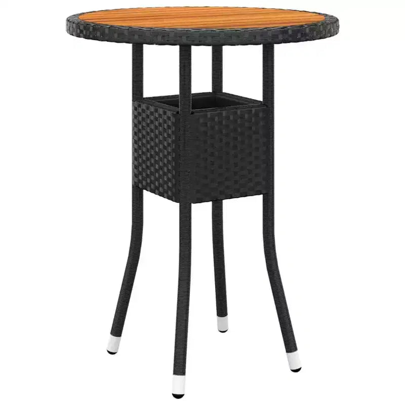 vidaXL Salon de jardin noir, blanc crème
