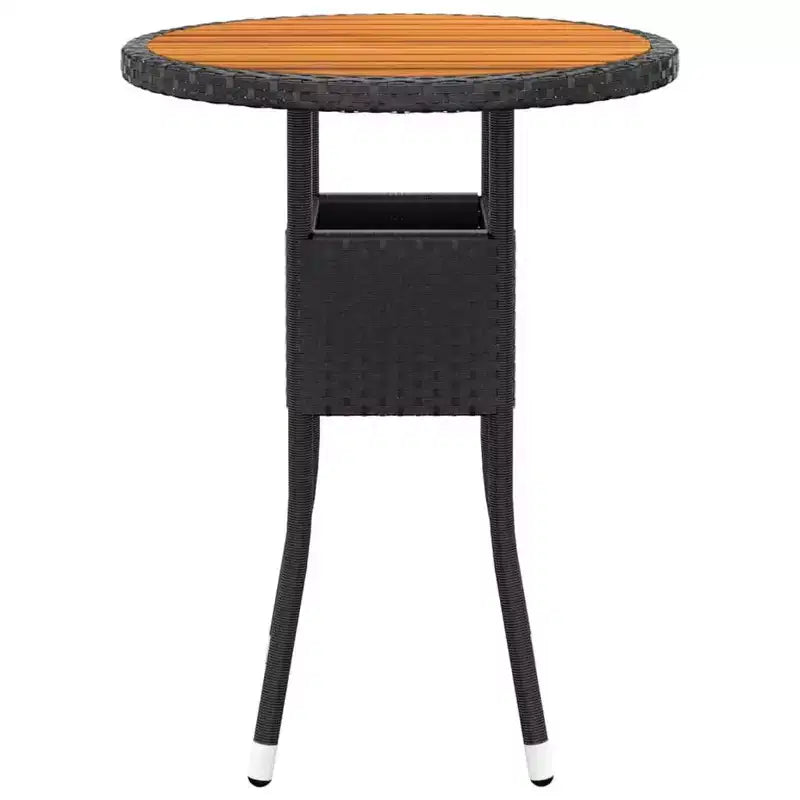 vidaXL Salon de jardin noir, blanc crème