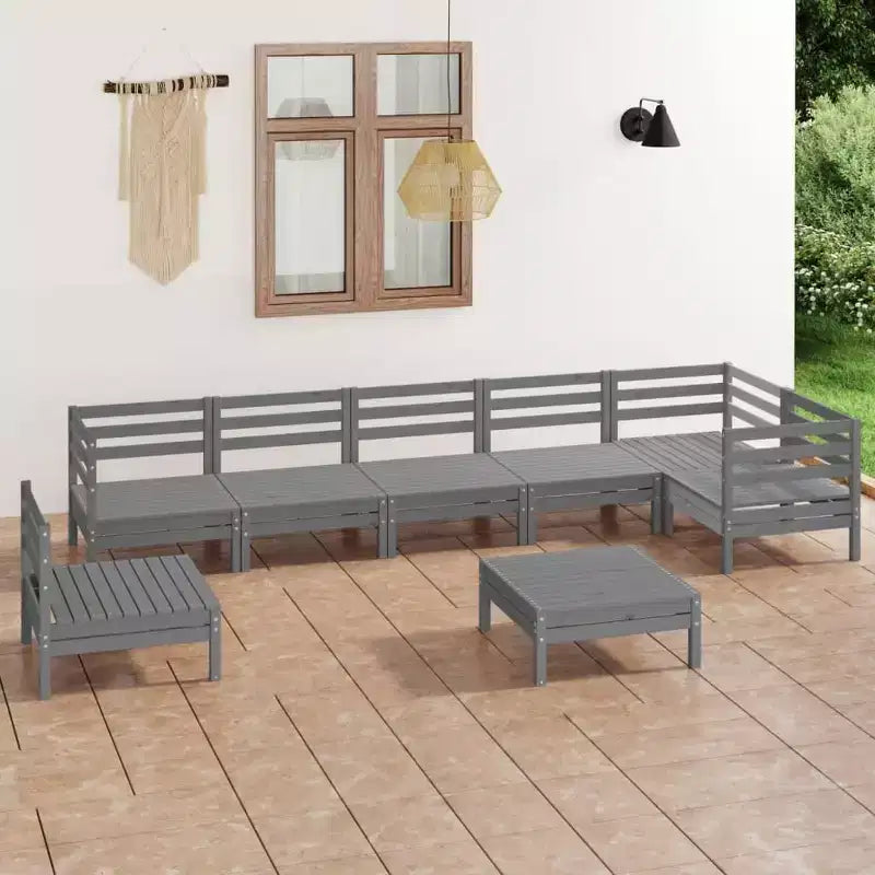 vidaXL Salon de jardin Bois de pin massif Modulable moyen