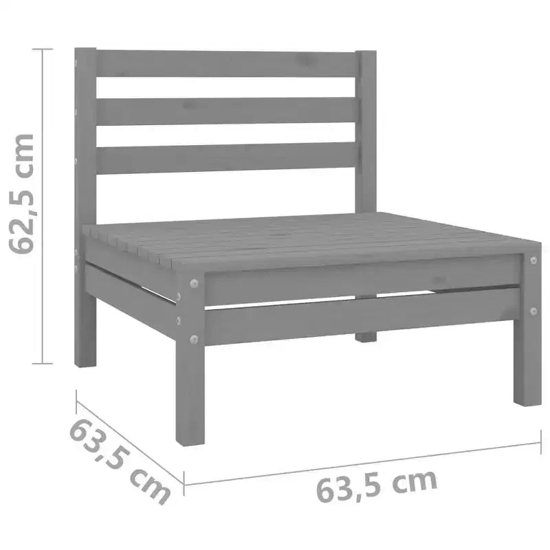 vidaXL Salon de jardin Bois de pin massif Modulable moyen