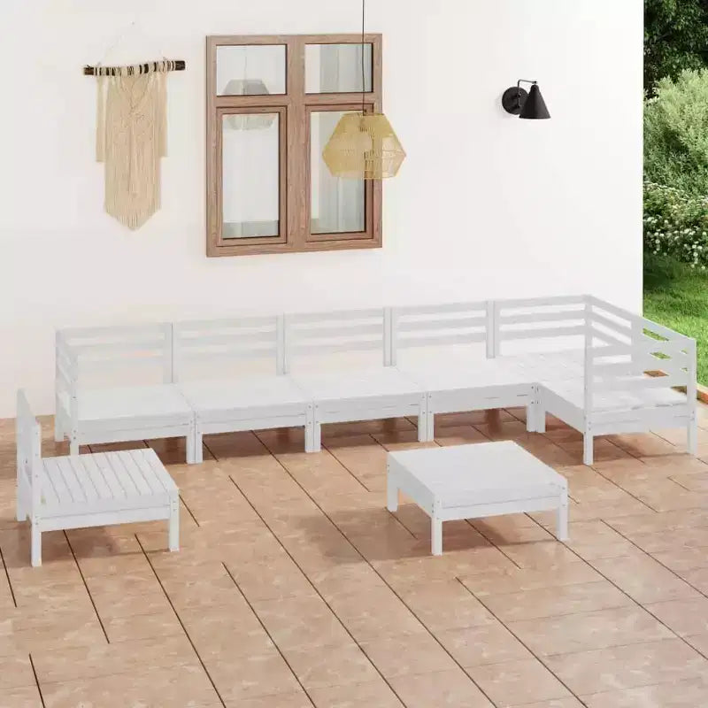 vidaXL Salon de jardin Bois de pin massif Modulable moyen
