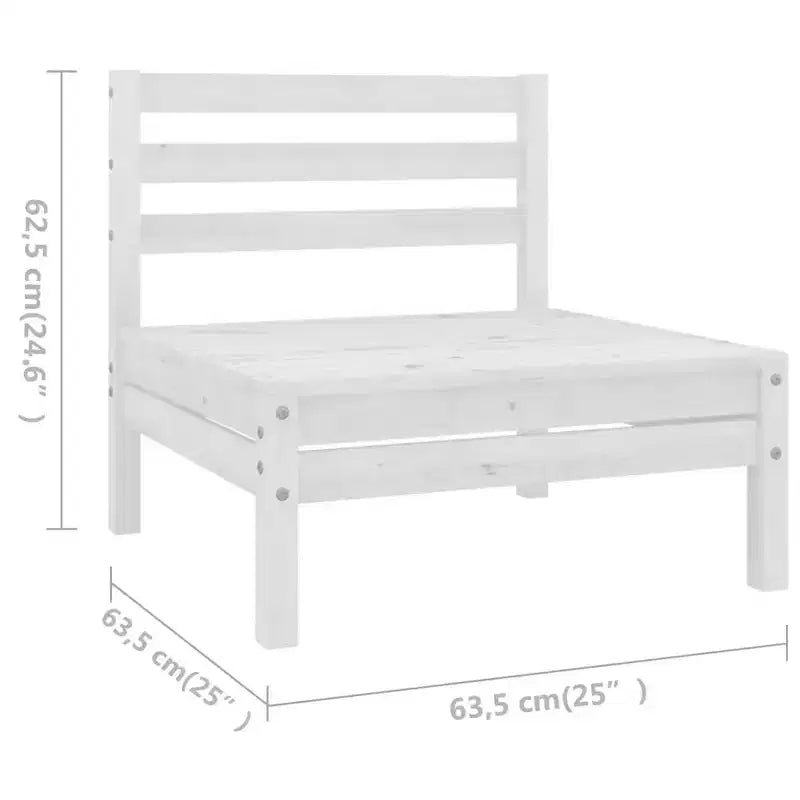 vidaXL Salon de jardin Bois de pin massif Modulable moyen
