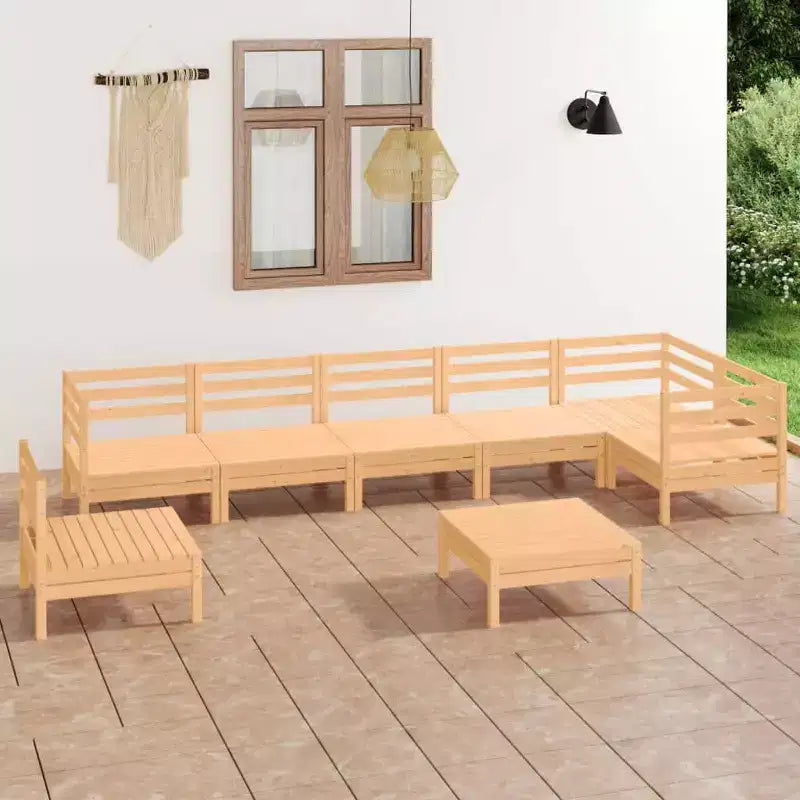 vidaXL Salon de jardin Bois de pin massif Modulable moyen