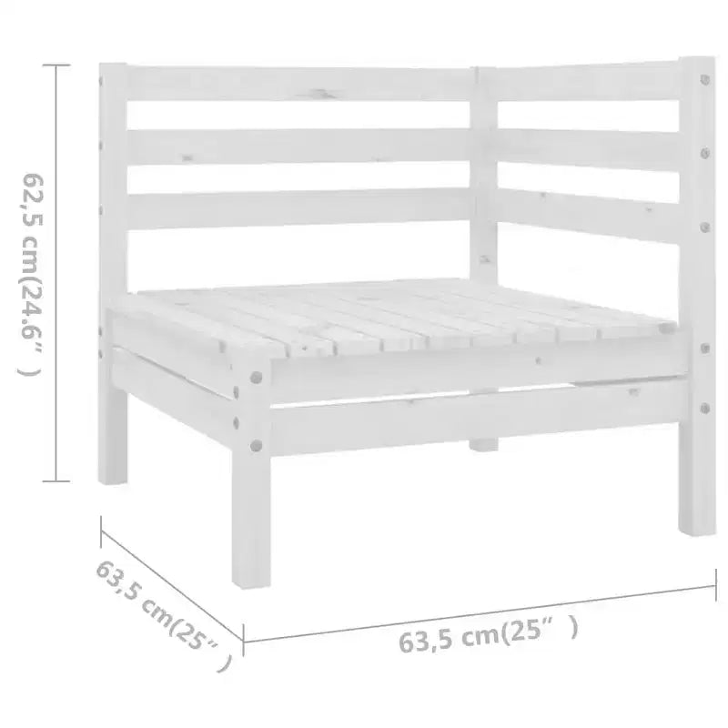 vidaXL Salon de jardin Bois de pin massif Modulable moyen