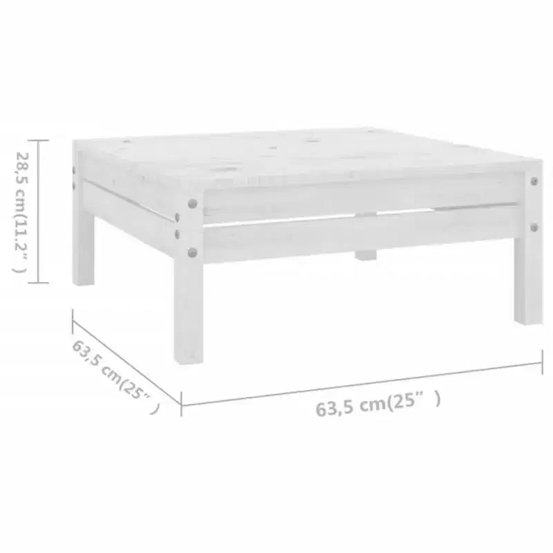 vidaXL Salon de jardin Bois de pin massif Modulable moyen