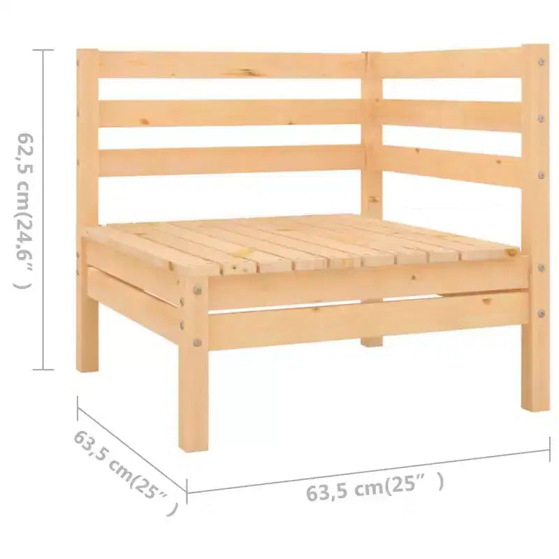 vidaXL Salon de jardin Bois de pin massif Modulable moyen