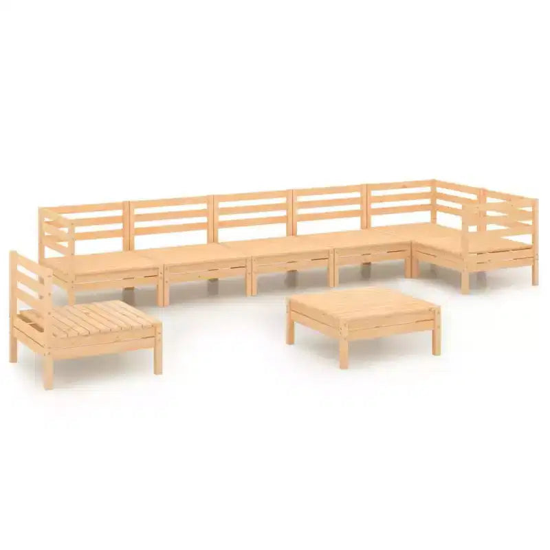 vidaXL Salon de jardin Bois de pin massif Modulable moyen