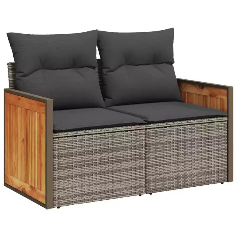 vidaXL Salon de jardin noir