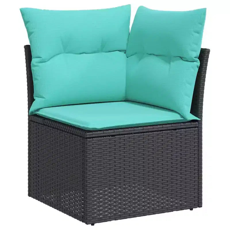 vidaXL Salon de jardin noir
