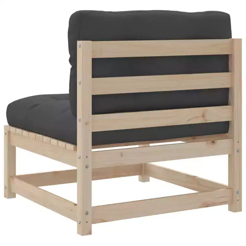 vidaXL Ensemble de canapés de jardin Bois de pin massif Naturel Grand Modulable