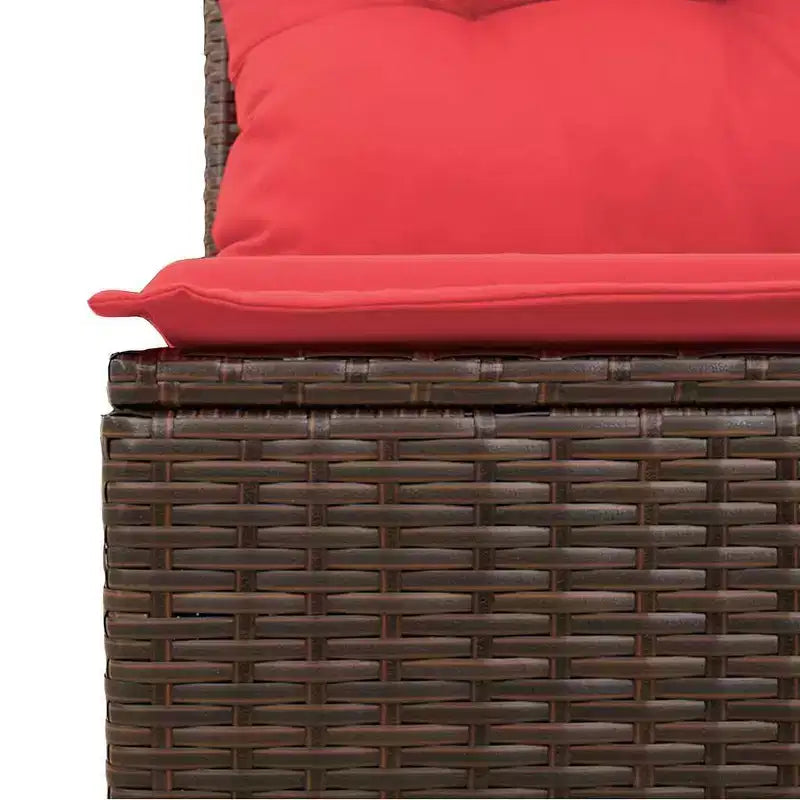 vidaXL Salon de jardin avec coussins 7 pcs Résine tressée marron