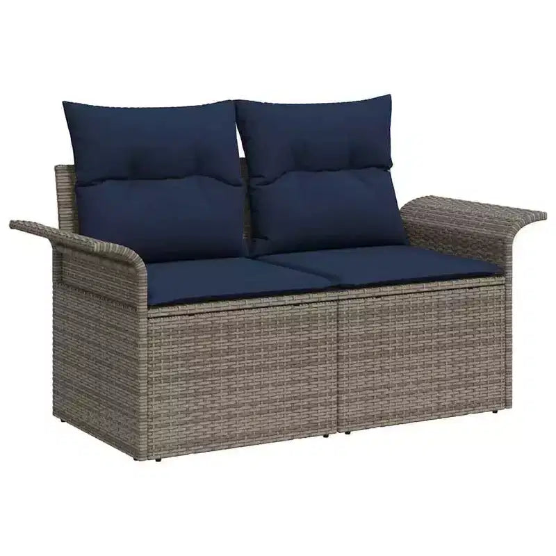 vidaXL Salon de jardin avec coussins 7 pcs Résine tressée marron