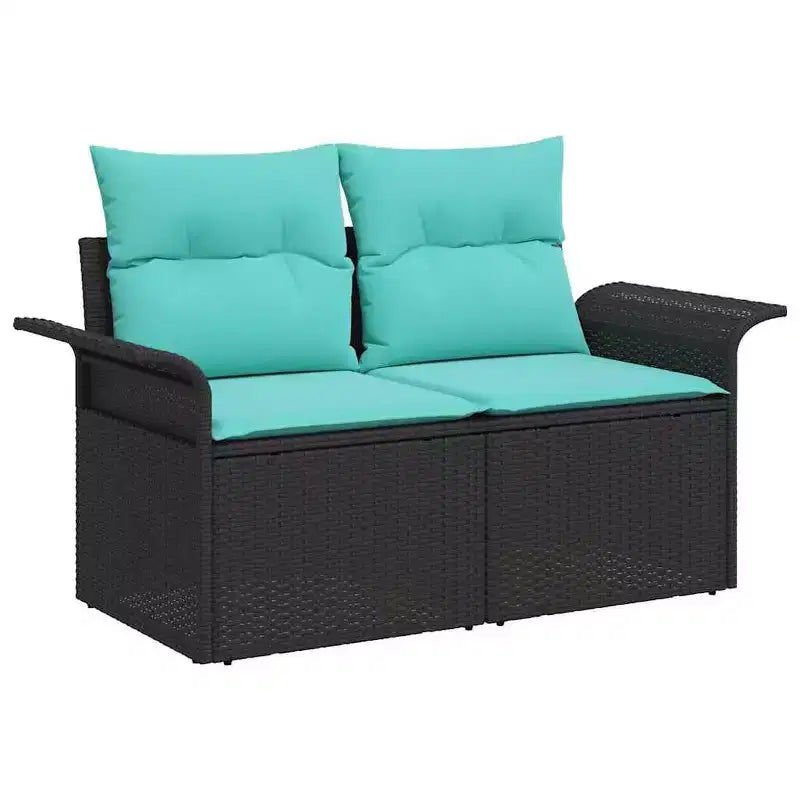 vidaXL Salon de jardin avec coussins 7 pcs Résine tressée marron