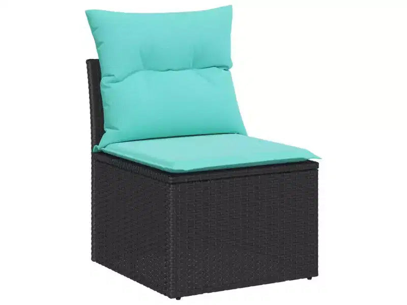 vidaXL Salon de jardin 7 pcs en résine tressée marron - Marron