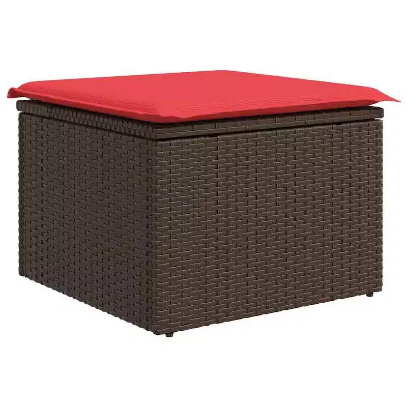 vidaXL Salon de jardin 7 pcs Marron Résine tressée