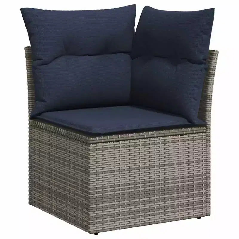 vidaXL Salon de jardin 7 pcs Marron Résine tressée