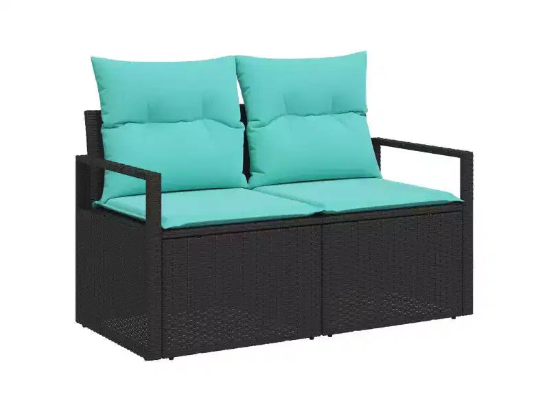 vidaXL Salon de jardin 7 pcs Marron Résine tressée