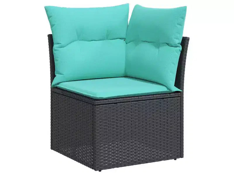 vidaXL Salon de jardin 7 pcs Marron Résine tressée