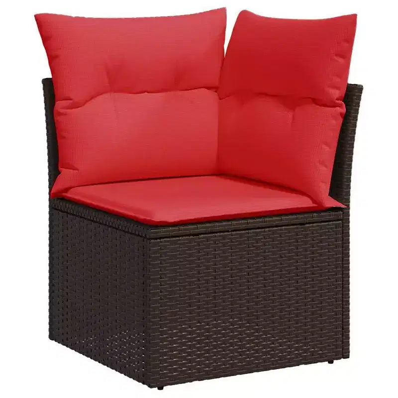 vidaXL Salon de jardin 8 pcs Marron résine tressée