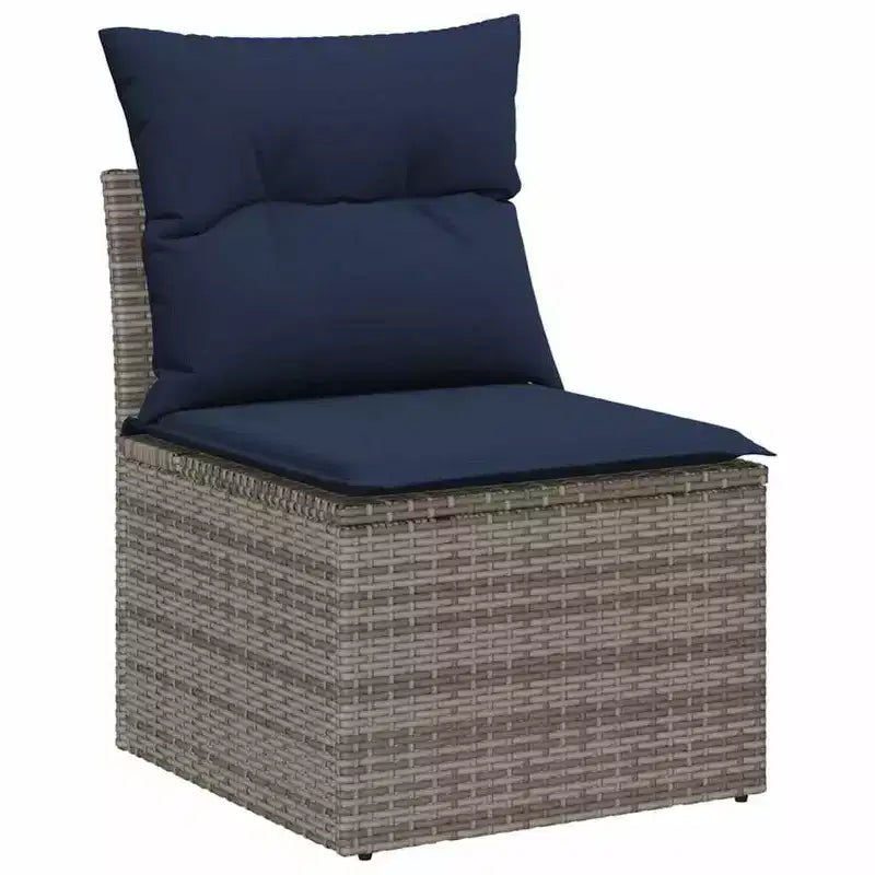 vidaXL Salon de jardin 8 pcs Marron résine tressée
