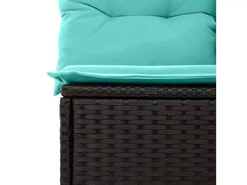 vidaXL Salon de jardin 5 pcs Marron Résine tressée