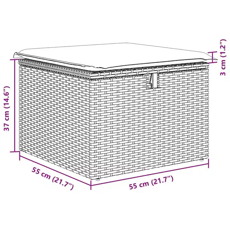 vidaXL Salon de jardin avec coussins 4 pcs Résine tressée marron