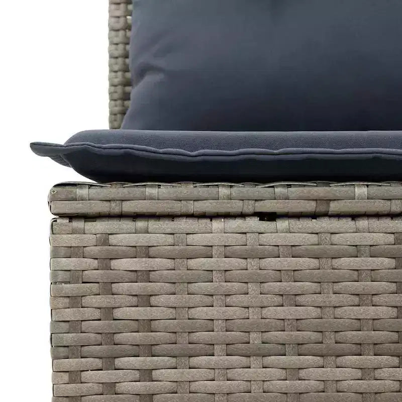 vidaXL Salon de jardin avec coussins 4 pcs Résine tressée marron