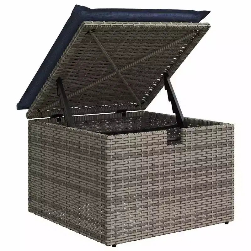 vidaXL Salon de jardin avec coussins 4 pcs Résine tressée marron