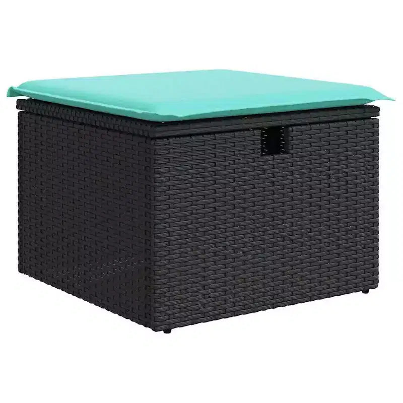 vidaXL Salon de jardin avec coussins 4 pcs Résine tressée marron