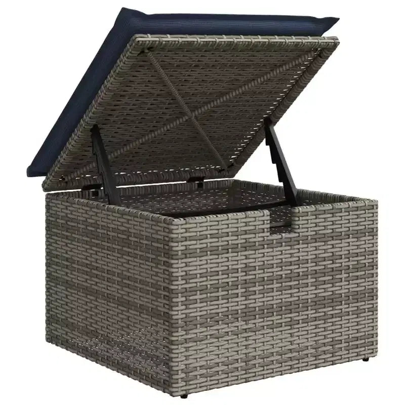 vidaXL Salon de jardin 4 pcs Marron et rouge 196 x 117 x 85 cm