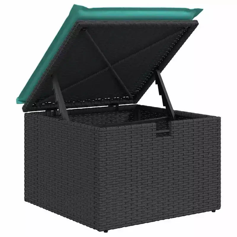 vidaXL Salon de jardin 4 pcs Marron et rouge 196 x 117 x 85 cm