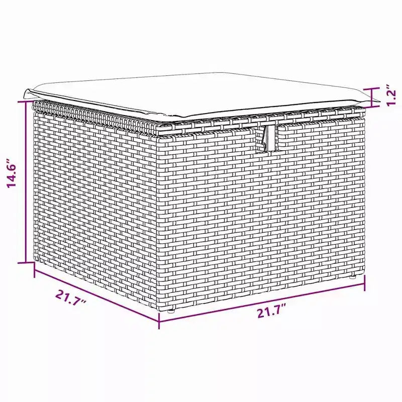 vidaXL Salon de jardin 4 pcs Marron et rouge 196 x 117 x 85 cm