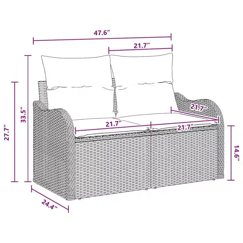 vidaXL Salon de jardin avec coussins 5 pcs Résine tressée marron
