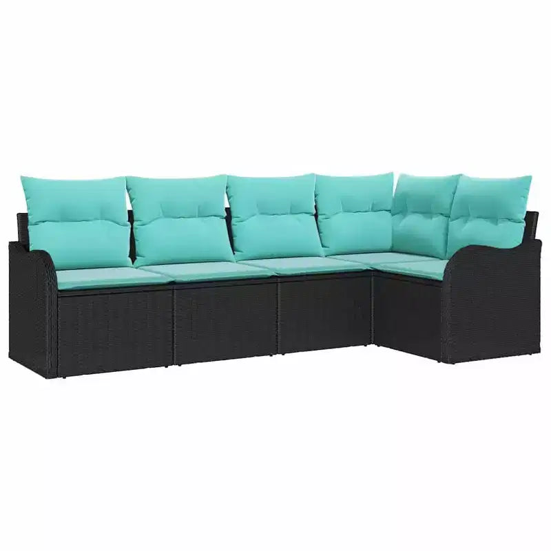 vidaXL Salon de jardin avec coussins 5 pcs Résine tressée marron