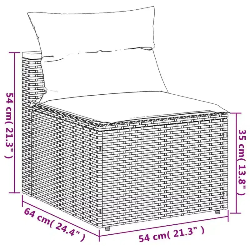 vidaXL Ensemble de canapés de jardin avec coussins, 5 pièces, rotin synthétique, acacia