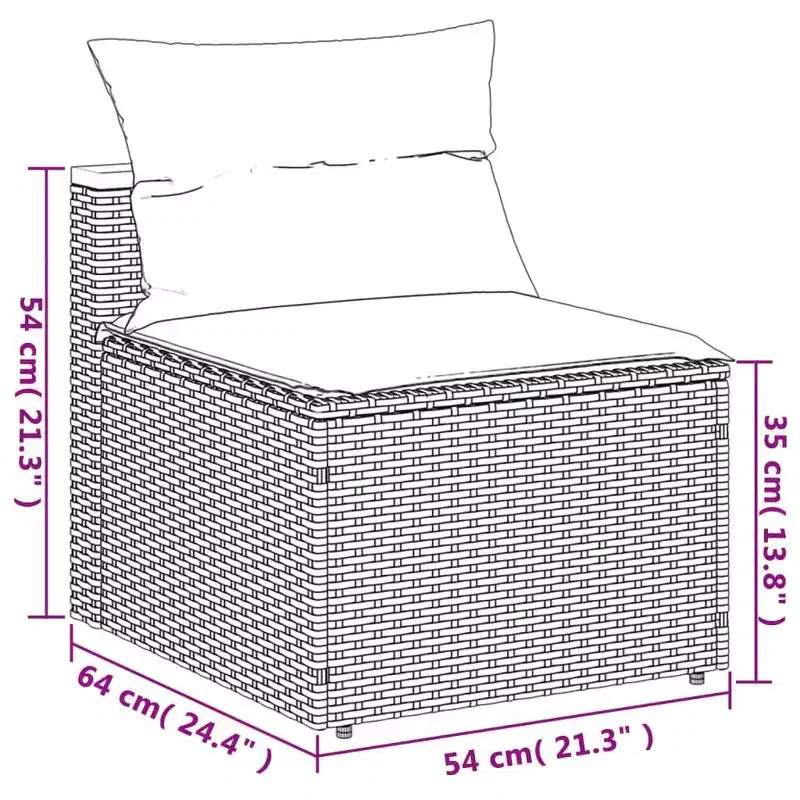 vidaXL Ensemble de canapés de jardin avec coussins, 5 pièces, rotin synthétique, acacia