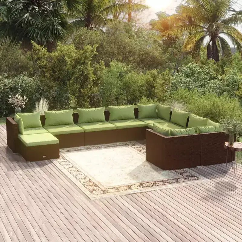 vidaXL Salon de jardin en résine tressée Grand modulaire