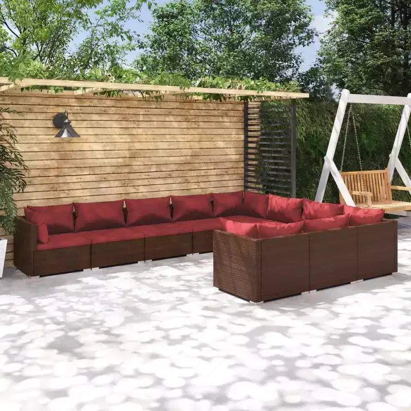 vidaXL Salon de jardin en résine tressée Grand modulaire