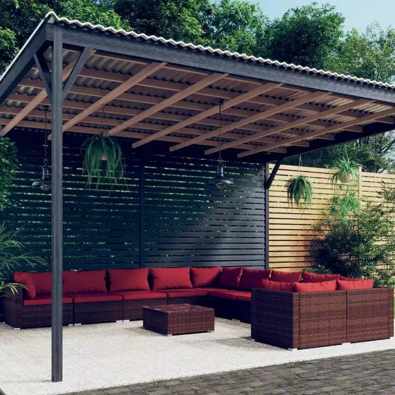 vidaXL Salon de jardin en résine tressée Grand modulaire