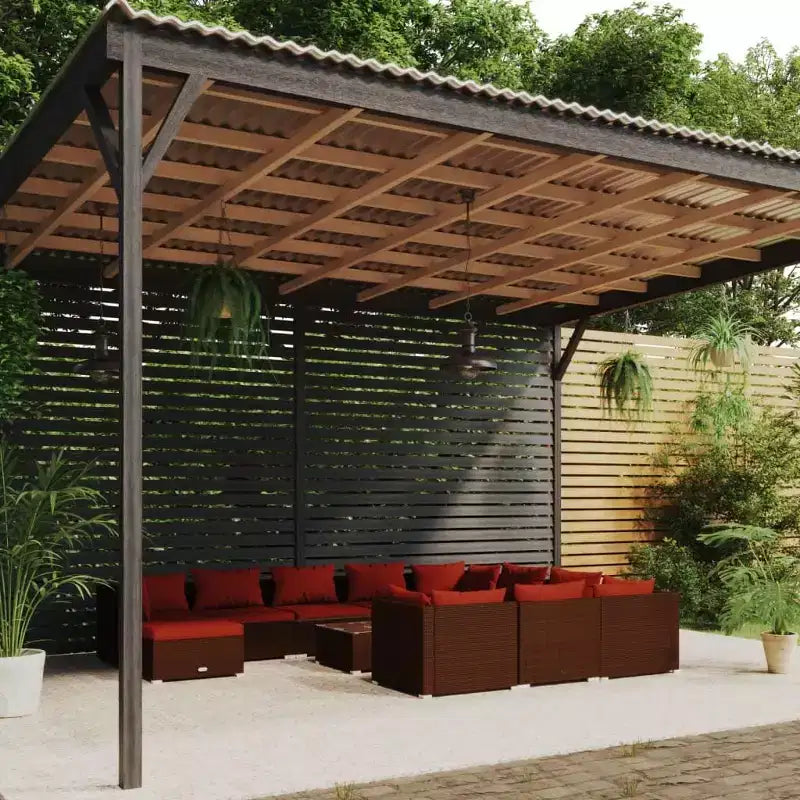 vidaXL Salon de jardin en résine tressée Grand modulaire